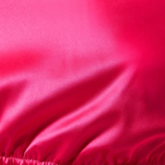 SKIMS Woven Shine Crop Top in Raspberry NEW - Picture 7 of 13